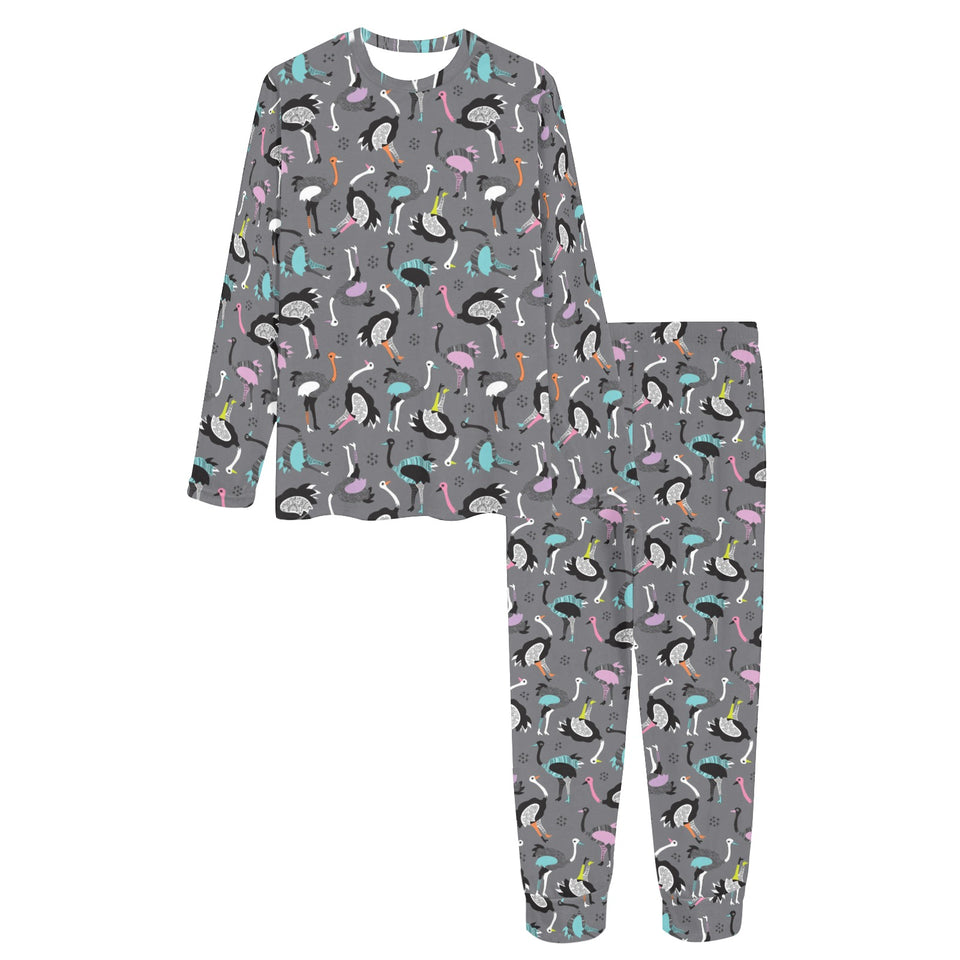 Ostrich Pattern Print Design 01 Women's All Over Print Pajama Set