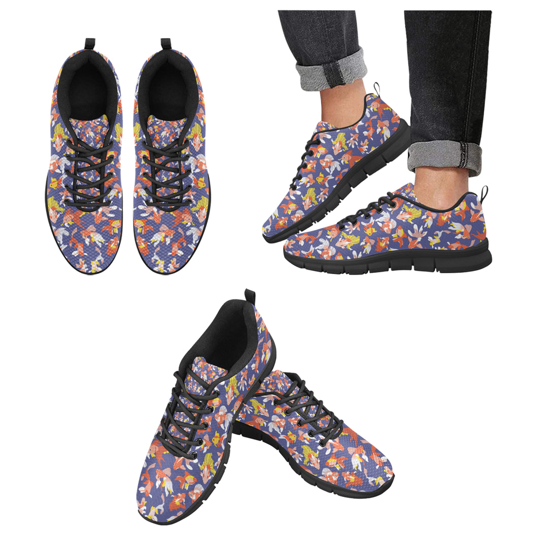 Goldfish Pattern Print Design 04 Men's Breathable Sneakers ( Model 055)