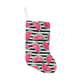 Watercolor paint textured watermelon pieces Christmas Stocking