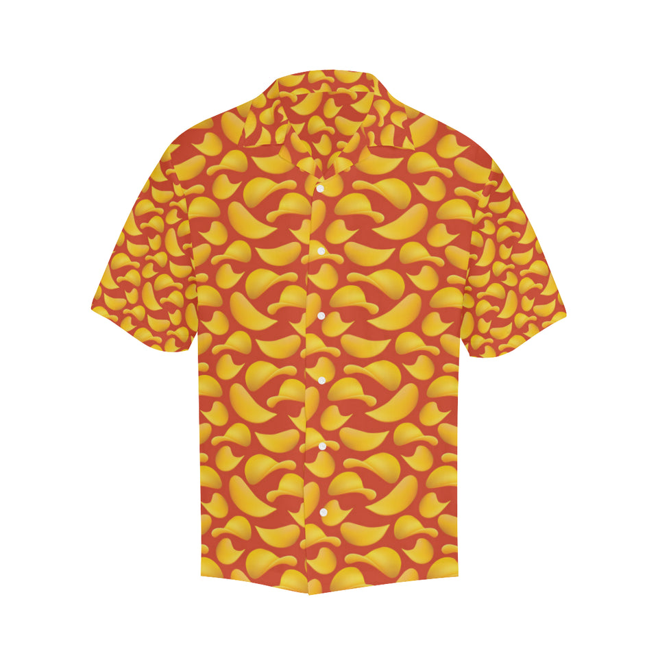 Potato Chips Pattern Print Design 05 Men's All Over Print Hawaiian Shirt (Model T58)