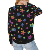 Colorful star pattern Women's Crew Neck Sweatshirt