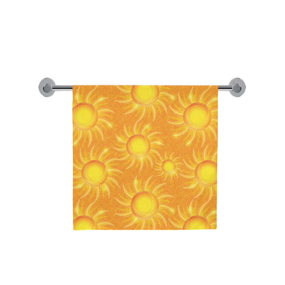 Sun orange background Bath Towel