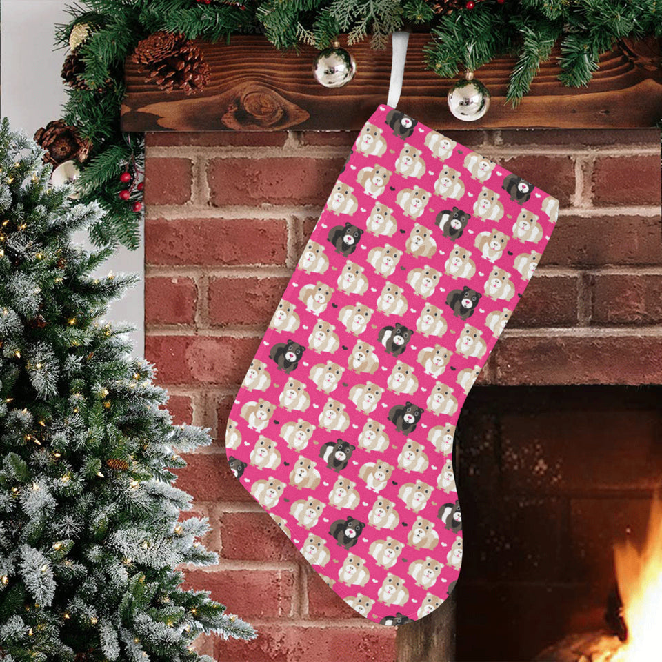Guinea Pig Pattern Print Design 01 Christmas Stocking