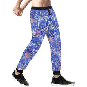 white bengal tigers pattern Unisex Casual Sweatpants
