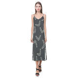Hand drawn boomerang Australian aboriginal ornamen V-Neck Open Fork Long Dress