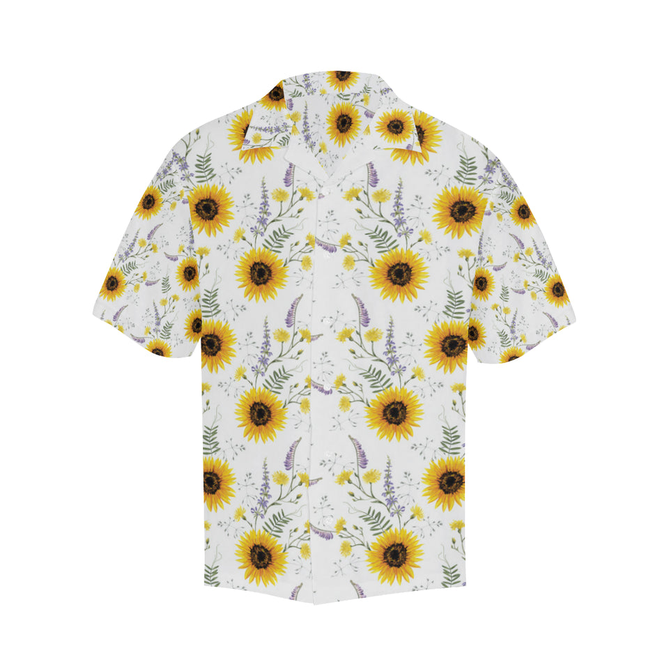 beautiful sunflowers pattern Men's All Over Print Hawaiian Shirt
