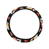 Goldfish Pattern Print Design 03 Car Steering Wheel Cover