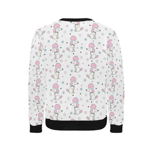 Cute poodle dog star pattern Men's Crew Neck Sweatshirt