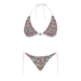 Beagle muzzles turquoise paint splashes pink patte Sexy Bikinis Two-Piece Swimsuits