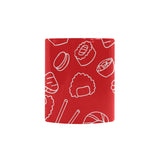 sushi pattern red background Morphing Mug Heat Changing Mug