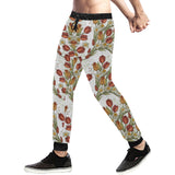 Red tulips and daffodils pattern Unisex Casual Sweatpants