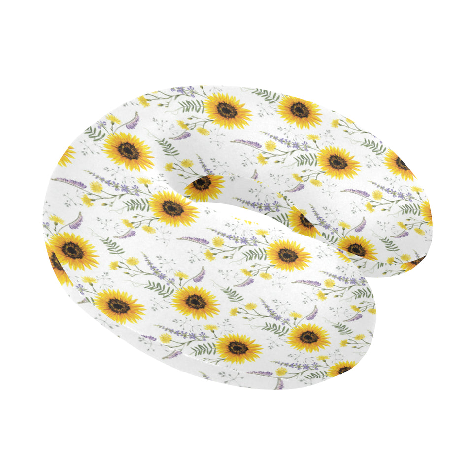 beautiful sunflowers pattern U-Shaped Travel Neck Pillow