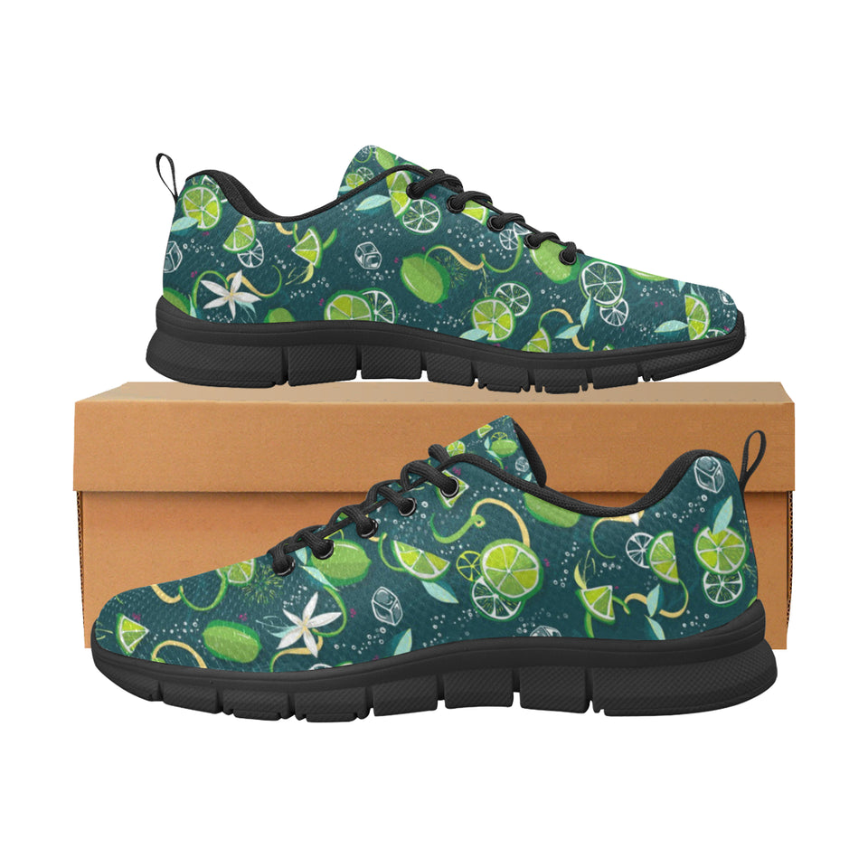 Lime ice flower pattern Women's Sneaker Shoes