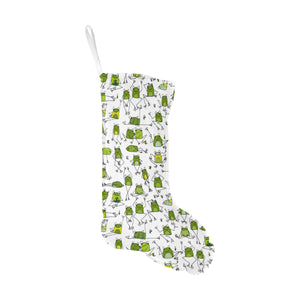 Sketch funny frog pattern Christmas Stocking