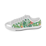 Cactus design pattern copy Men's Low Top Shoes White