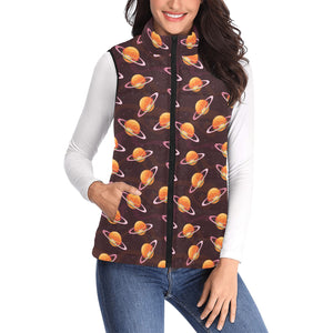 Hamburger Pattern Print Design 05 Women's Padded Vest