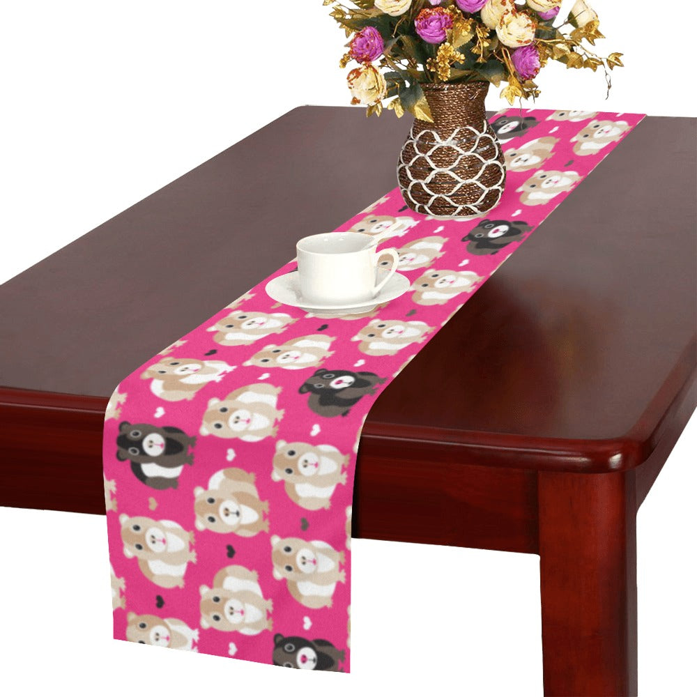 Guinea Pig Pattern Print Design 01 Table Runner