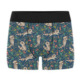 Raccoon tropical leaves pattern Men's All Over Print Boxer Briefs Men's Underwear