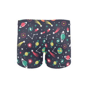 colorful space pattern planet star Men's Swimming Trunks