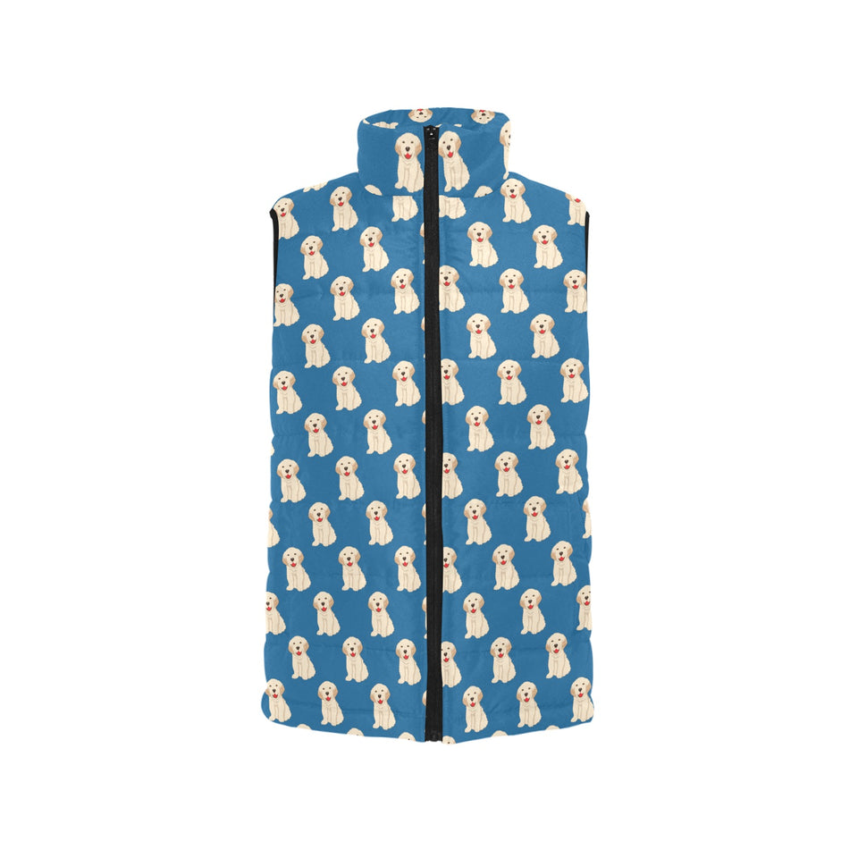 Golden Retriever Pattern Print Design 03 Men's Padded Vest