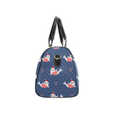 Cute sea lion seal christmas hat candy cane heart Travel Bag