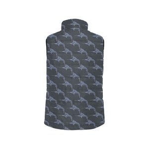 Swordfish Pattern Print Design 03 Women's Padded Vest