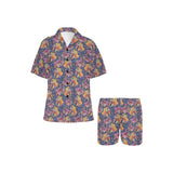Goldfish Pattern Print Design 05 Women's V-Neck Short Pajama Set