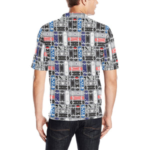 Skate Board Pattern Print Design 04 Men's All Over Print Polo Shirt