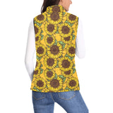 Sunflower pattern Women's Padded Vest