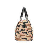 Dachshund floral background Travel Bag