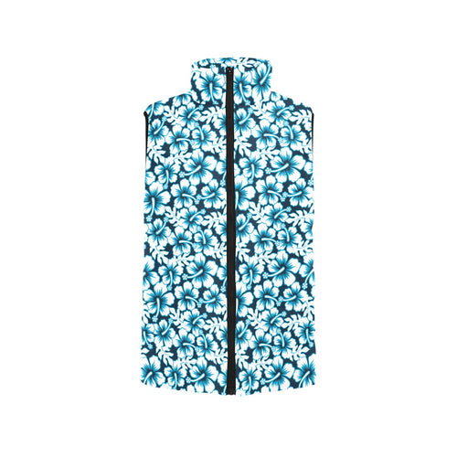 Hibiscus Pattern Print Design 04 Men's Padded Vest