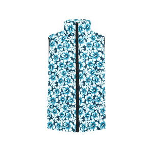 Hibiscus Pattern Print Design 04 Men's Padded Vest