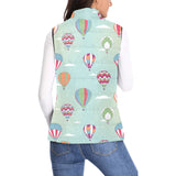 Hot Air Balloon design Pattern Women's Padded Vest