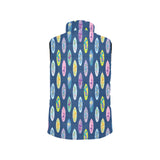 Surfboard Pattern Print Design 03 Women's Padded Vest