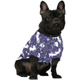 Hand drawn cute unicorn star planet All Over Print Pet Dog Round Neck Fuzzy Shirt