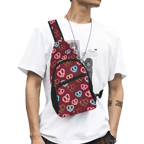 Pretzels Pattern Print Design 05 All Over Print Chest Bag