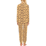 Egypt Hieroglyphics Pattern Print Design 02 Women's All Over Print Pajama Set