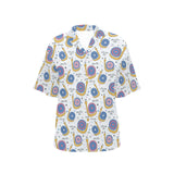 Snail Pattern Print Design 05 Women's All Over Print Hawaiian Shirt