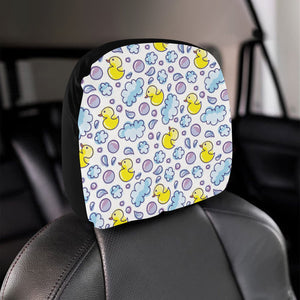 Duck Pattern Print Design 01 Car Headrest Cover