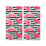 Watercolor paint textured watermelon pieces Gauze Curtain