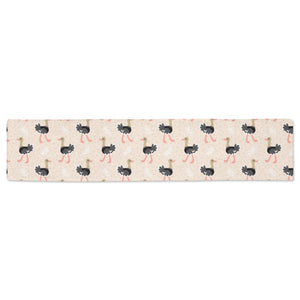 Ostrich Pattern Print Design 05 Table Runner