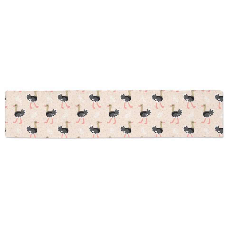 Ostrich Pattern Print Design 05 Table Runner