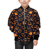 Halloween pattern Pumpkin background Kids' Boys' Girls' Bomber Jacket