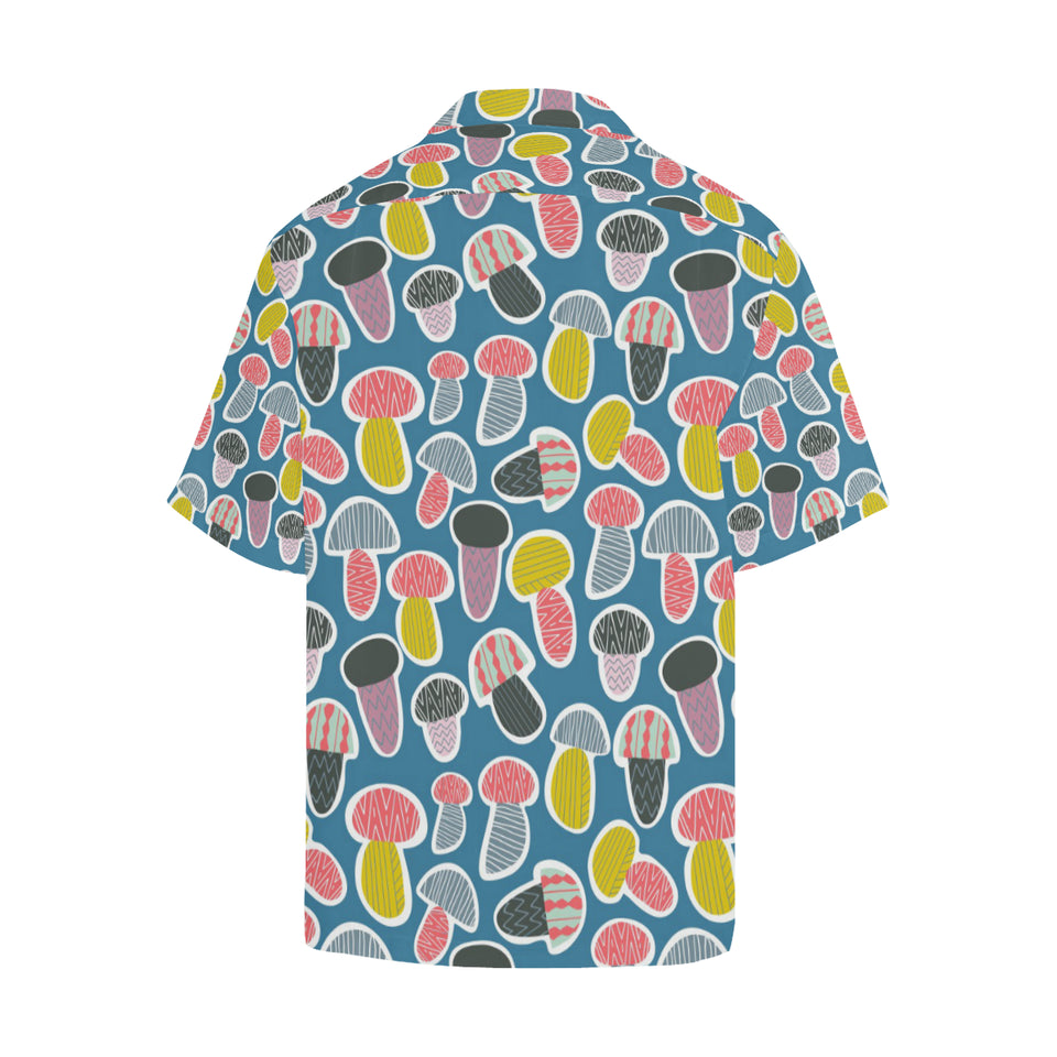Colorful mushroom design pattern Men's All Over Print Hawaiian Shirt