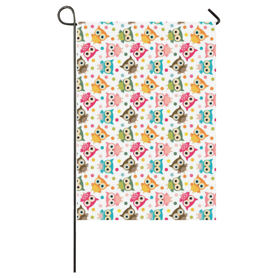 Color cute owl pattern House Flag Garden Flag