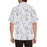 Hand painting Watercolor Lavender Men's All Over Print Hawaiian Shirt