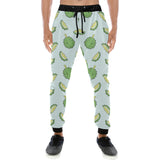 Durian pattern blue background Unisex Casual Sweatpants