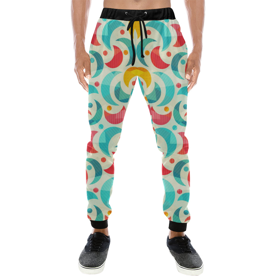 Colorful moon pattern Unisex Casual Sweatpants