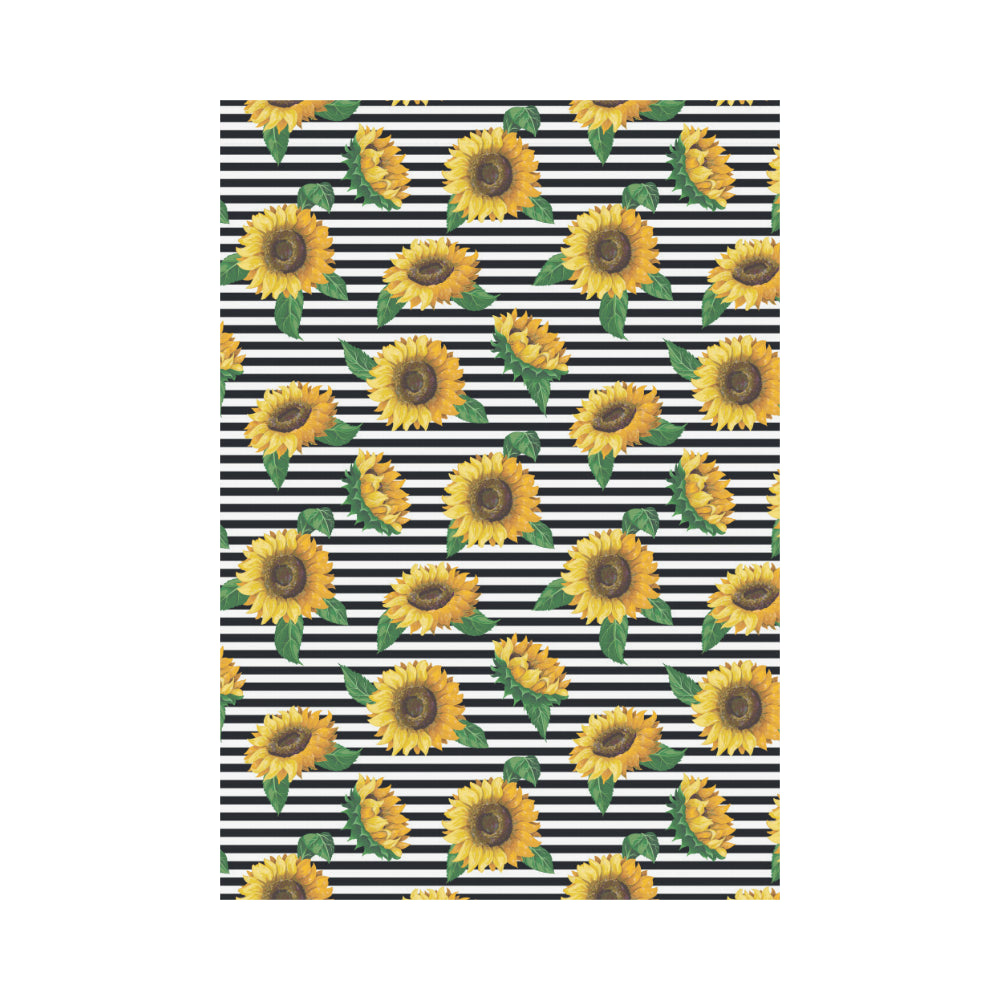 sunflowers ribbon background House Flag Garden Flag