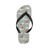 Beautiful deers Winter Christmas Unisex Flip Flops